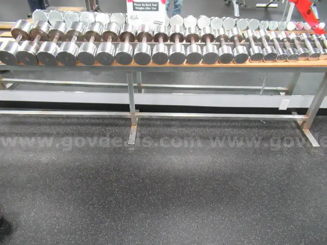 Lot of Dumbbells &#x26; Rack