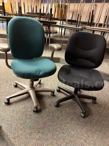 2 office chairs on wheels