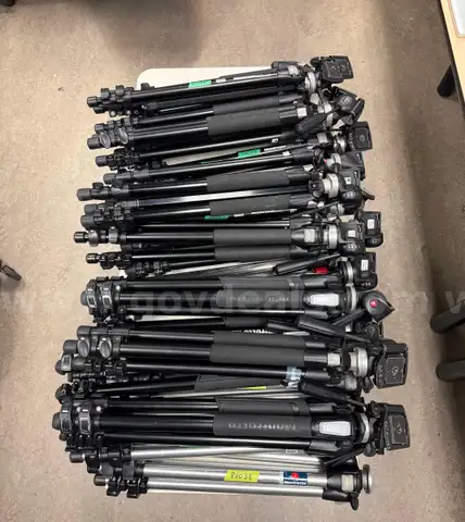 Lot of Manfrotto Tripods (most with tilt heads)