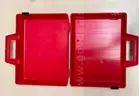 Lot of 11 Latching Storage Cases with Foam (Red Colour)