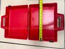Lot of 11 Latching Storage Cases with Foam (Red Colour)