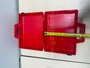 Lot of 11 Latching Storage Cases with Foam (Red Colour)