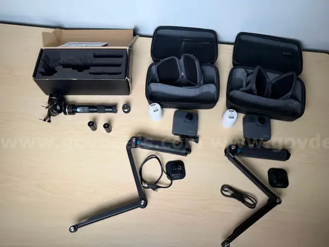 Lot of 2 GoPro Fusions and 1 Handheld Steady Gimbal (3 Axis) FeiyuTech G4