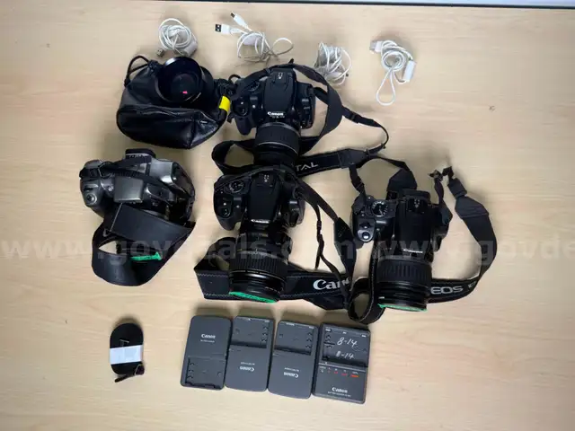 Canon SLR Camera Gear (4 bodies and 4 lenses - Rebel Xti, Rebel, 18-55mm, 17-85mm lens and Wide Converter lens)