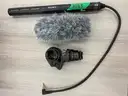 Professional Audio Recording Equipment Lot (104 items - Zoom recorders, Sony microphones, and more)