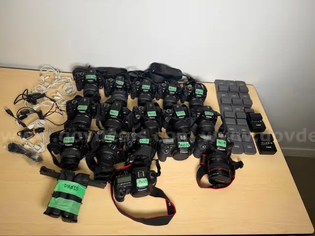 Canon SLR Cameras and Lenses (15 items - 7D, 5D mark iii, Rebel Xti, 17-85mm, 24-105mm, and more)