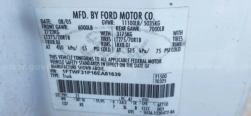 2006 Ford F-350 SD XL 4WD