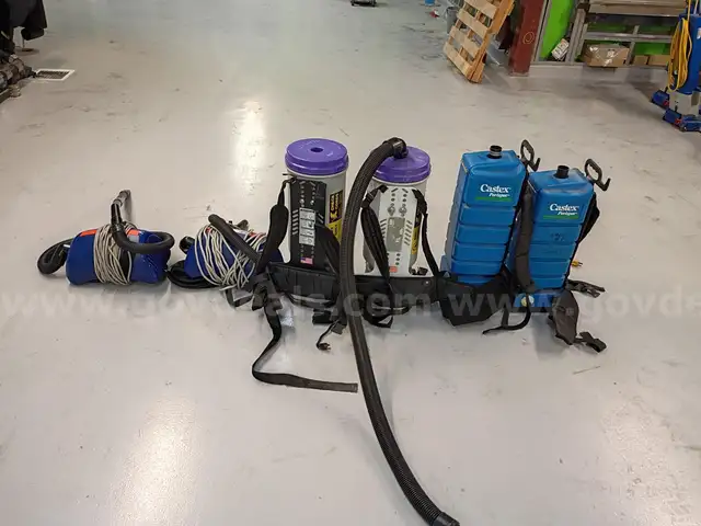 Backpack and Hip Vacuums! Some work needed, parts missing.