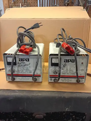 24-volt apa automatic battery chargers, lot of 2! (Group 1)