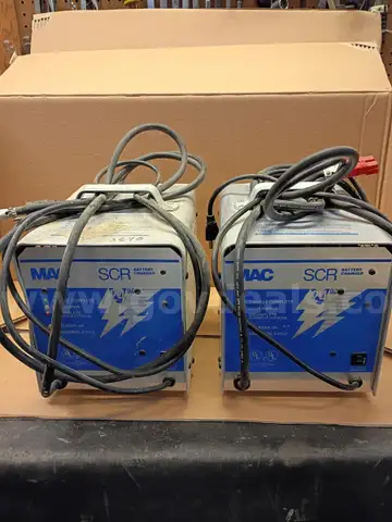 MAC SCR 24-volt automatic battery chargers, lot of 2!