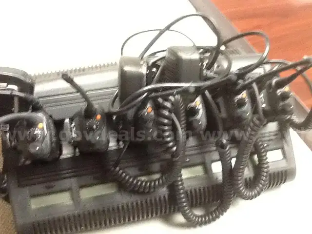 Motorola HT1250 Two way radios with multi radio charger