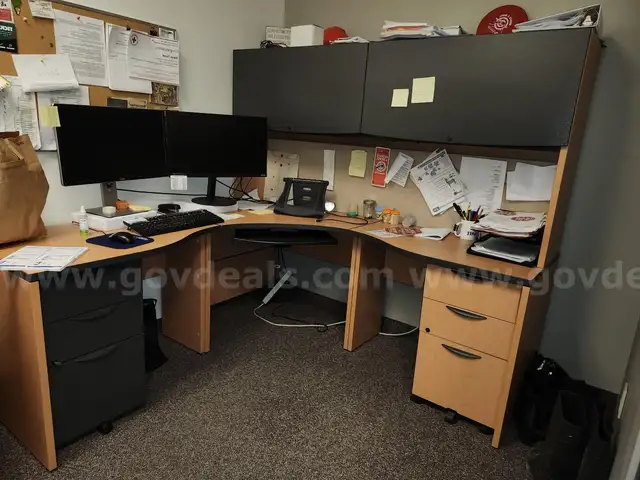 Office Desk with matching cabinet item # 9 (chair/monitor/computer/etc. not included)
