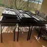 Lot of 14 stackable folding tables