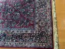 Large Ornate Red Rug 29&#x27; Long 11-1/2&#x27; Wide