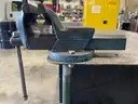 Shop table with vise