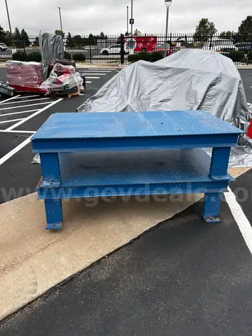 2 (two) Blue Cast iron die Tables