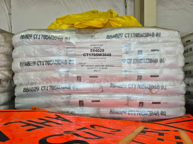 Pallet of White Thermoplastic / Hot Melt Marking Paint