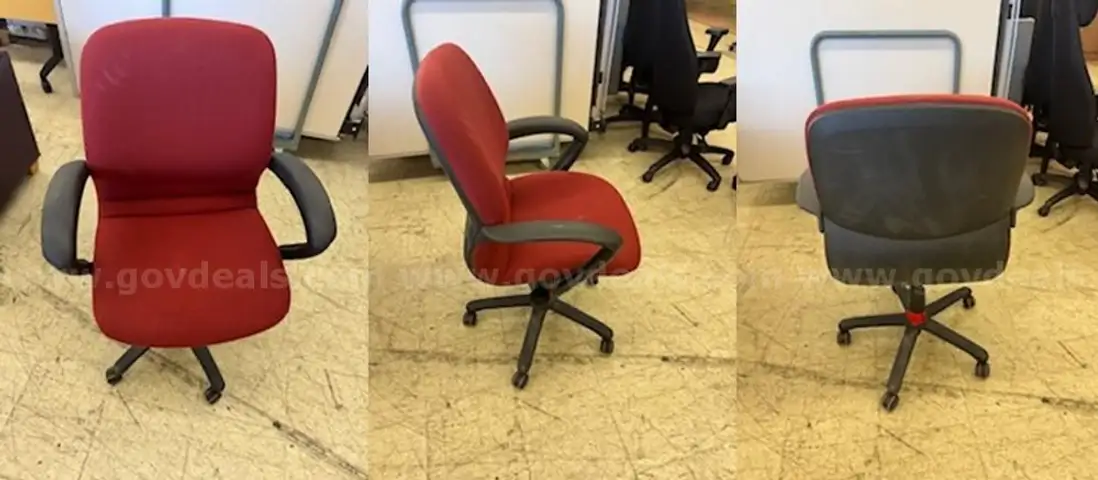 (3) Red Office Chairs - good quality!!