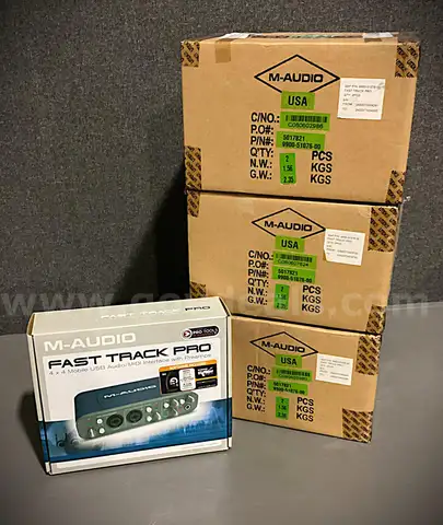 6-New M-AUDIO Fast Track Pro Mobile USB Audio/MIDI Interface with Preamps. (SOLD AS IS).