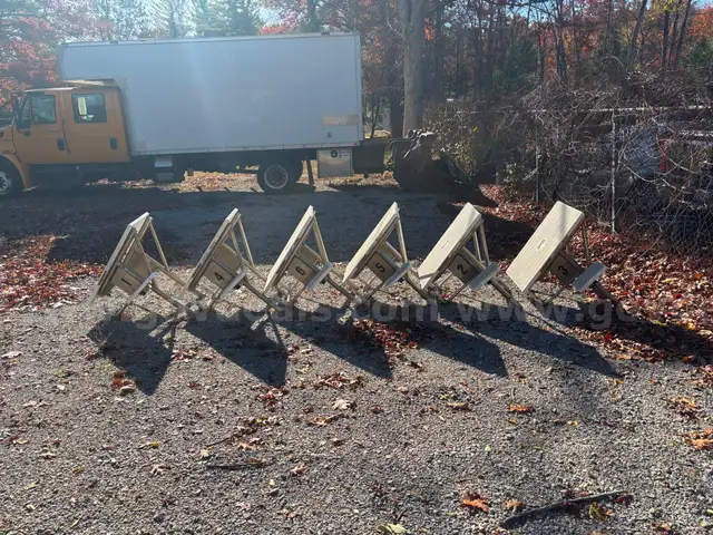 Six (6) Pool Starting blocks. Plastic tops with metal bases.