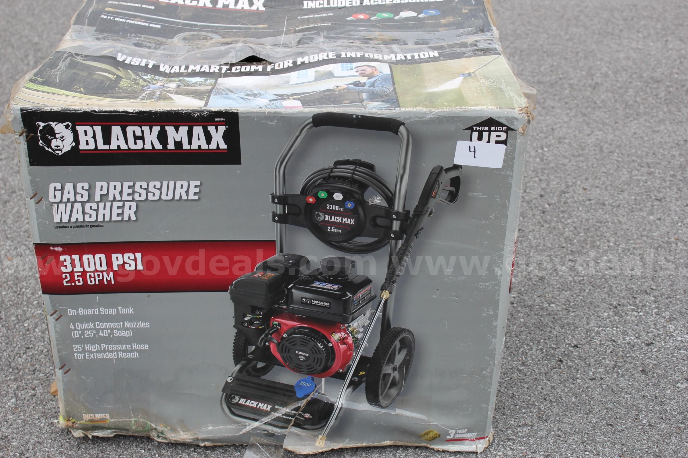 Black max 3100 psi pressure washer sales