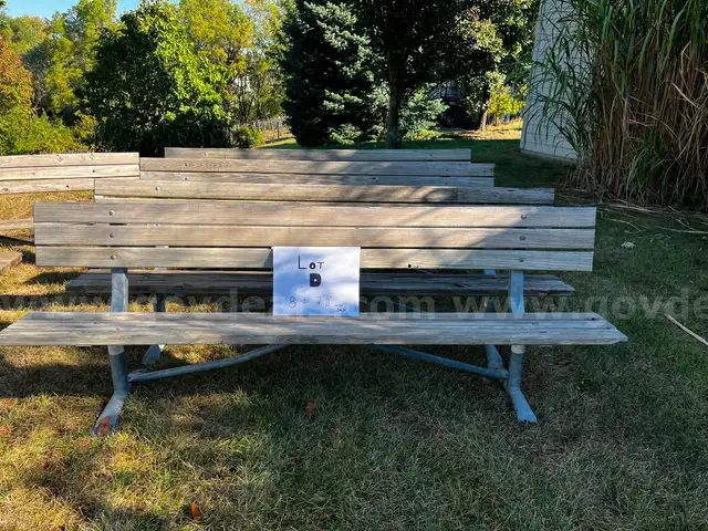 Wooden Park Benches - lot of 8