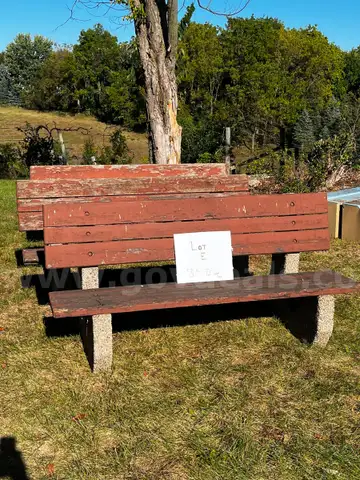 Wooden Park Benches - lot of 3