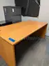 Office Furniture - desk and credenza with drawers - light cherry finish