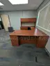 Office Furniture - desk, hutch, lateral file and conference table - cherry finish