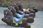 Set of 4 Saddle Mates Cast Horses(26)