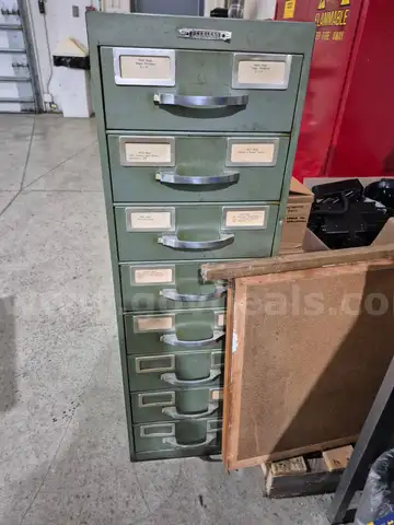 Peerless 8 drawer index card file cabinet