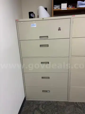 Used Five Drawer Lateral Filing Cabinet
