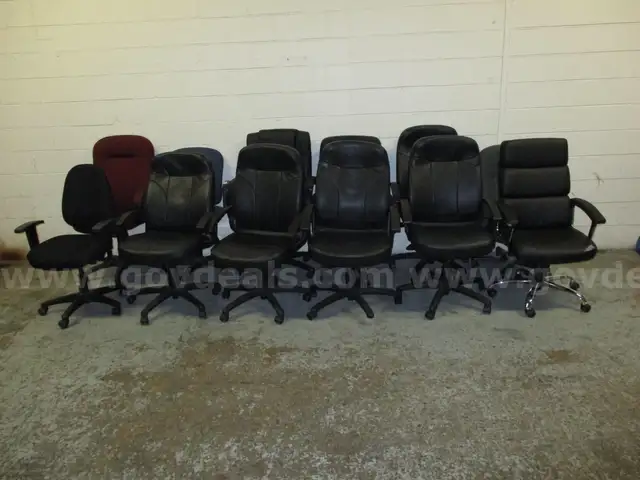 12 ROLLING OFFICE CHAIRS