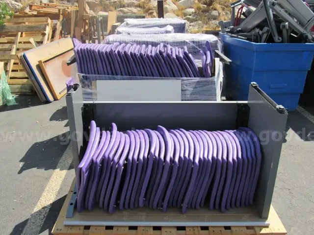 Lot of Purple Stadium Seats