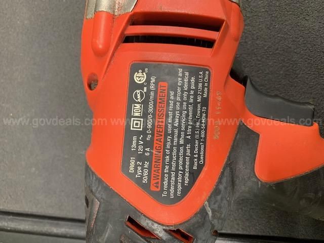 Black and Decker Hammer Drill GovDeals