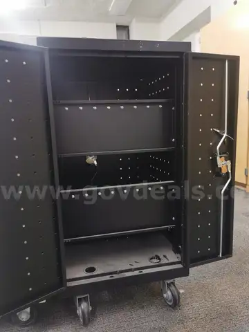 18 Laptop/Chromebook Computer Cart, Black