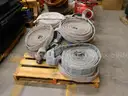 Large assortment of used fire hose