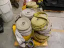 Large assortment of used fire hose