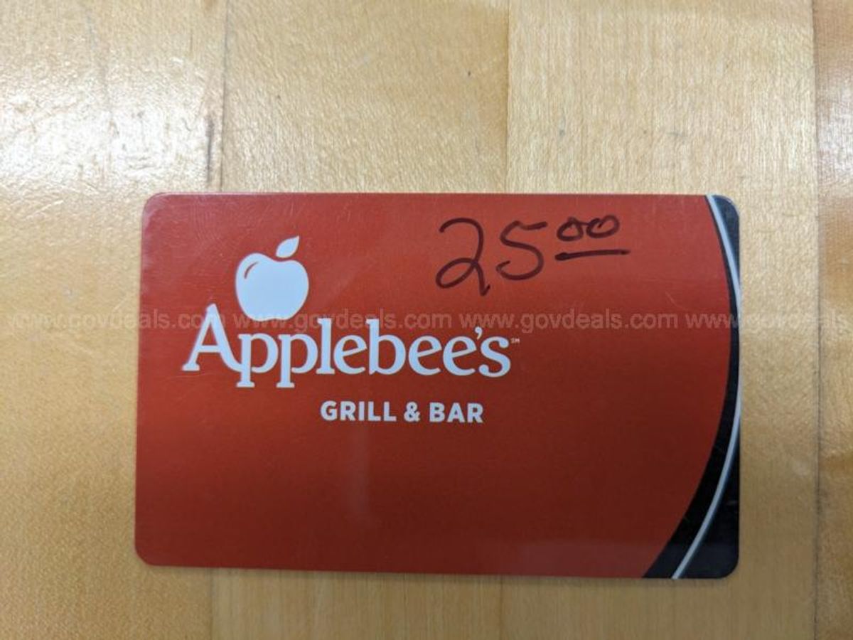 Applebee's Gift Card GovDeals