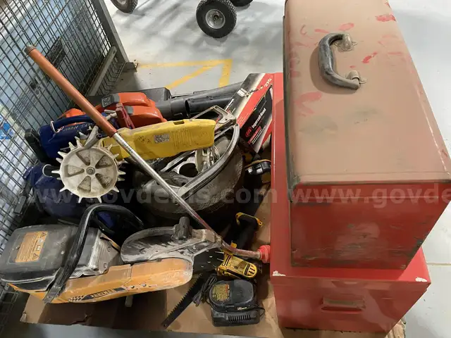 pallet of random equipment