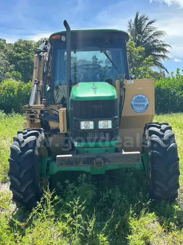 2010 John Deere 6430 tractor with boom mower