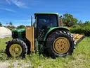 2010 John Deere 6430 tractor with boom mower