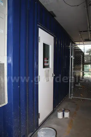 Portable shipping container/shower and bath housing unit.