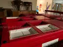 Lot of Two (2) Cambro Camcruiser Hot Red Customizable Vending Cart with 4 Counter Wells
