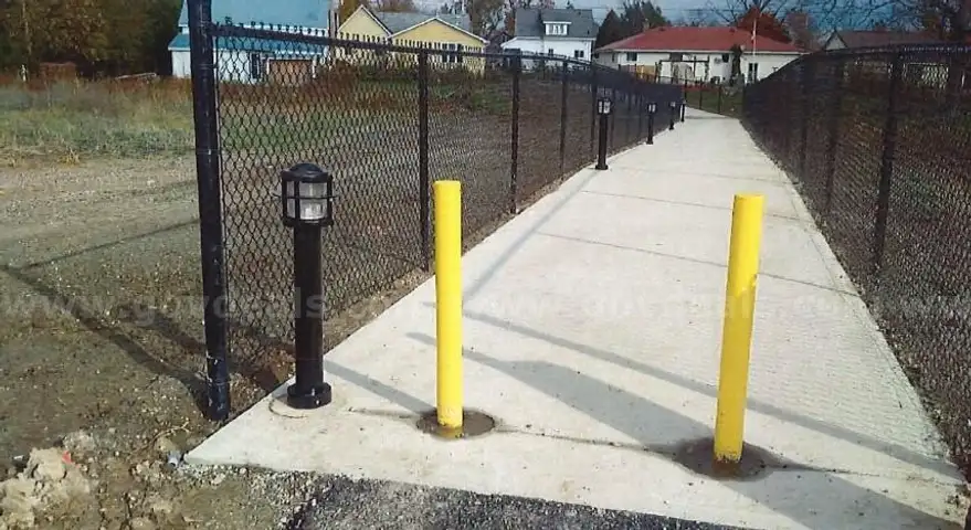 Lot of Illuminated Sidewalk Bollards