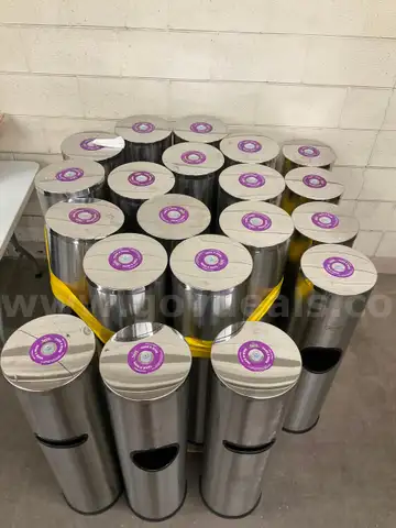 20 stainless steel trash tins and trash can inserts
