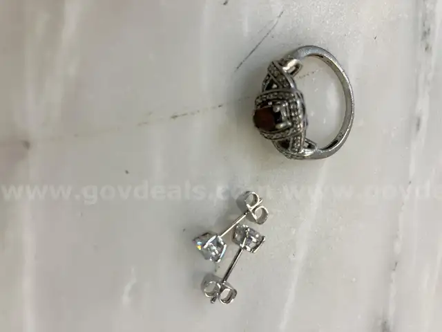 Lot 19:  Ring and Earrings