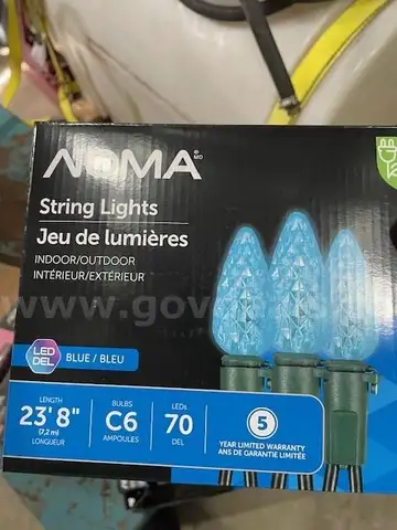 Boxes with Christmas lights