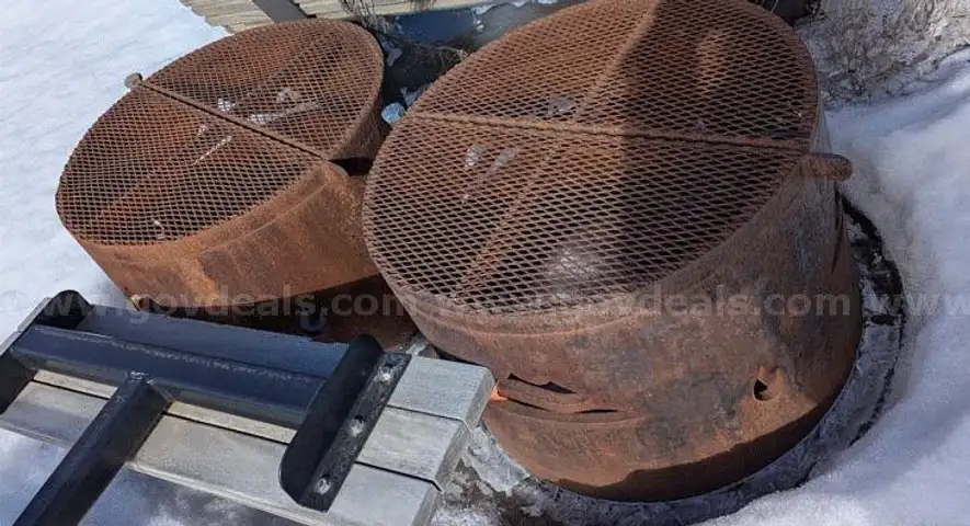 2 firepits Approx 30&#x22;overall dimensions  26.5&#x22; diameter