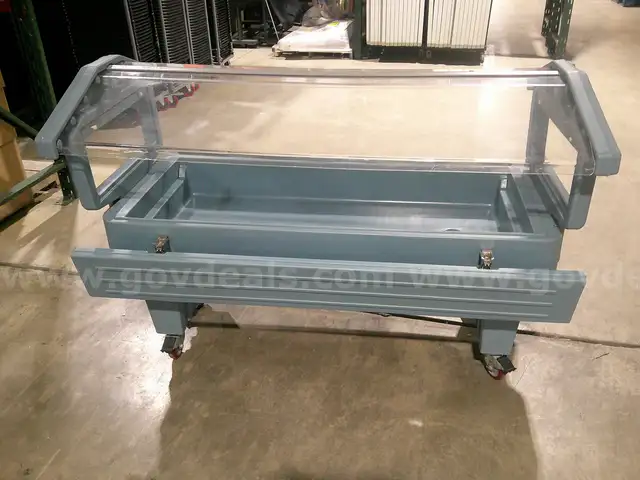 4 Pan Cambro Salad Bar - Light Blue